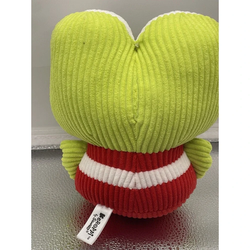 Sanrio KEROPPI Corduroy Plush Red White Stripe 8